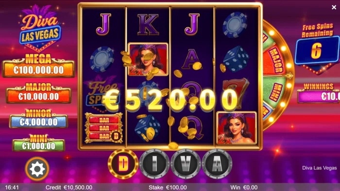 Diva Las Vegas - Gewinnkombination mit Wilds